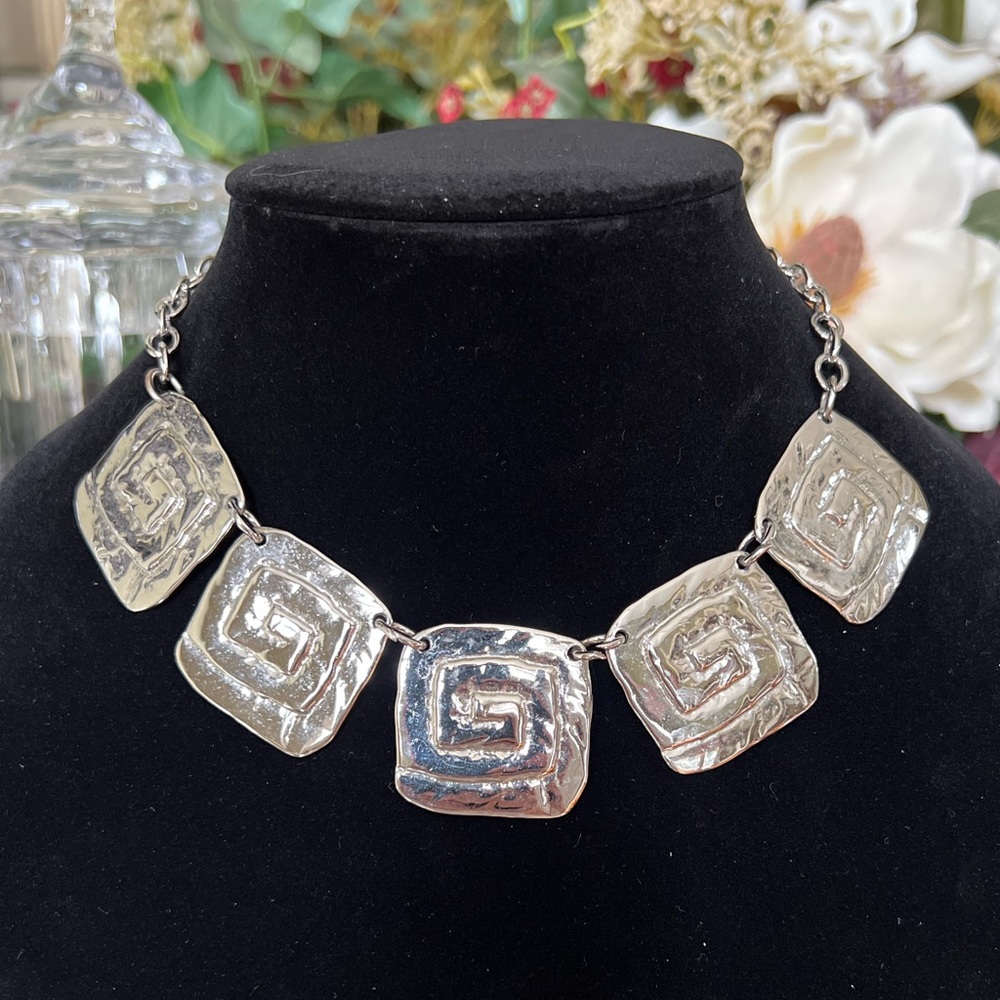 Vintage Park Lane 16 in Silver Statement Necklace